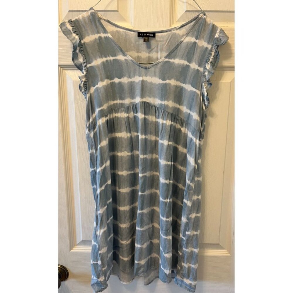 Women's | As U wish | Size: Medium | Striped Mini Dress | Blue